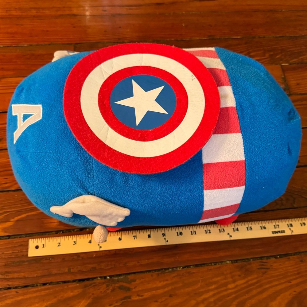 Disney Tsum Tsum Marvel Captain America Plush Jumbo XL 20” Stuffed Toy Pillow - Picture 5 of 8